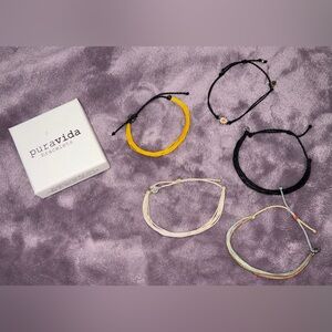 Lot of 5 Gently Used Pura Vida Bracelets with Box